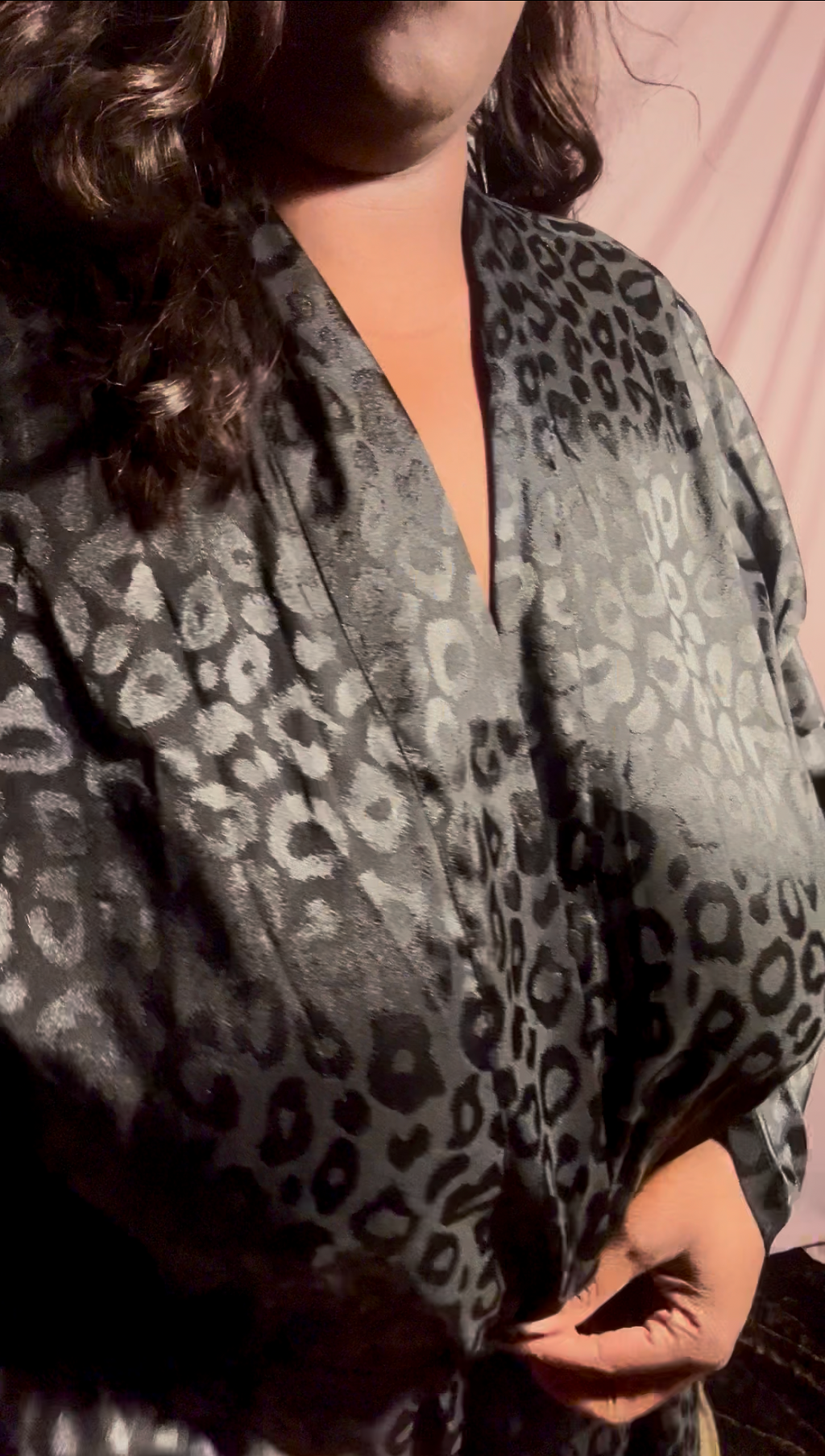 Leopard Satin Robe